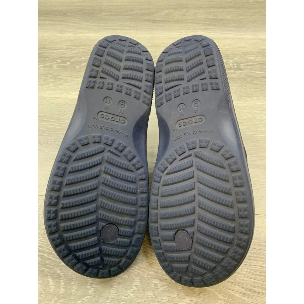 Crocs Athens Flip Flop Sandals Navy Blue Men's 9 Thong Sandals Comfort Shoes